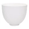 Mixers KitchenAid 5 Qt. White Mermaid Lace Textured Ceramic Bowl -Dessert Makers Popular Store white mermaid lace kitchenaid mixer attachments ksm2cb5twm 64 1000