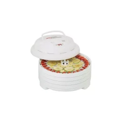 Food Processing Nesco Gardenmaster 4-Tray Expandable White Food Dehydrator With Temperature Control