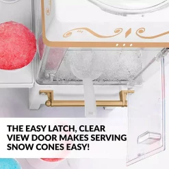Dessert Makers Nostalgia 160 Oz. Snow Cone Maker In White With Reusable Cones 11 Dessert Makers Nostalgia 160 Oz. Snow Cone Maker In White With Reusable Cones -Dessert Makers Popular Store white nostalgia snow cone machines scm525wh 1f 1000