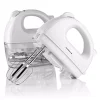 Mixers Ovente 5-Speed 150-Watt White Hand Mixer Stainless Steel Chrome Beaters And Free Snap-On Case -Dessert Makers Popular Store white ovente hand mixers hm161w 64 1000