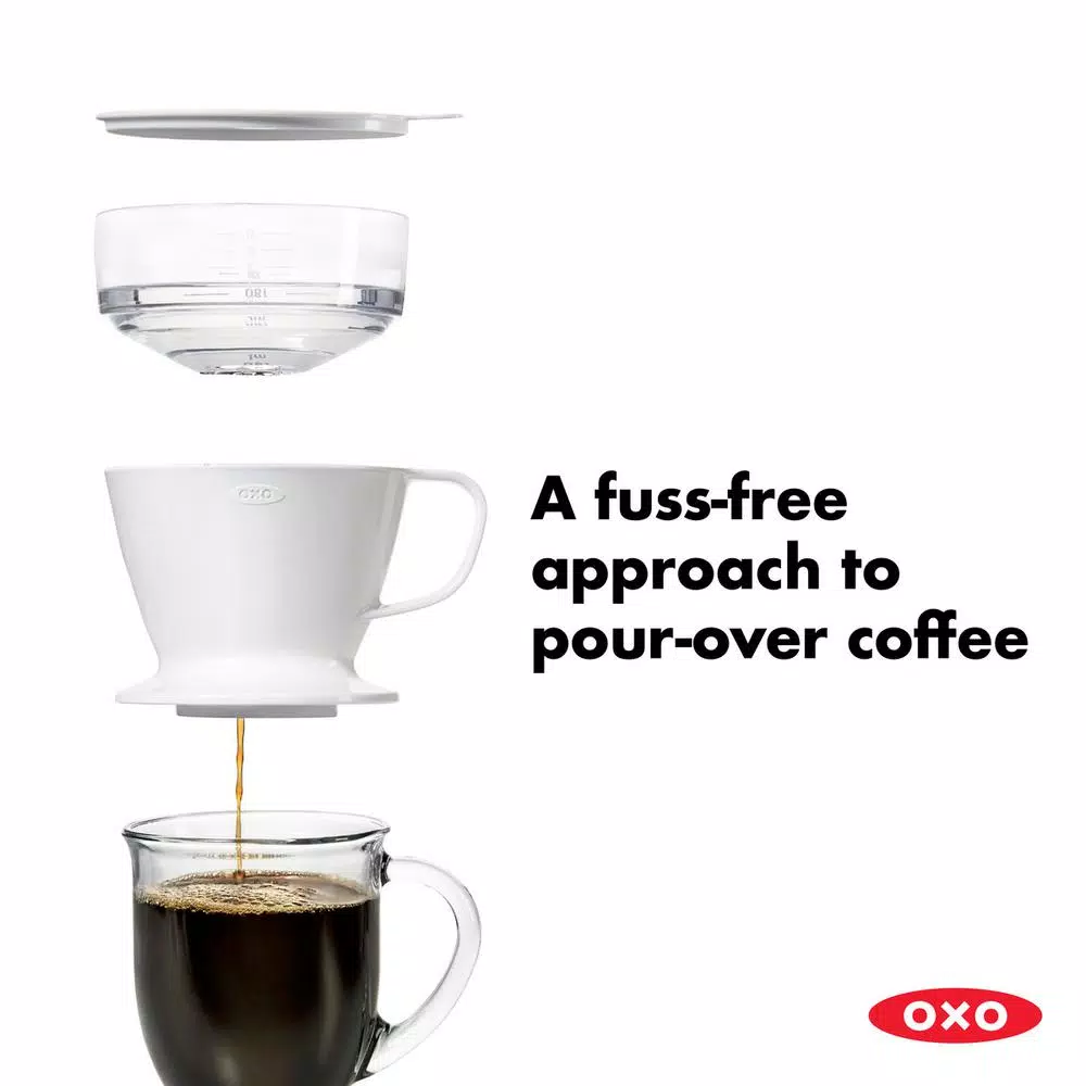 Coffee Makers OXO Good Grips 1.5-Cup White Pour-Over Coffee Maker 4 Coffee Makers OXO Good Grips 1.5-Cup White Pour-Over Coffee Maker - Image 2