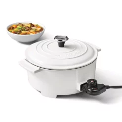 Cookers Starfrit THE ROCK 3.2 Qt. White Electric Casserole Slow Cooker -Dessert Makers Popular Store white starfrit slow cookers 024423 003 0000 76 1000