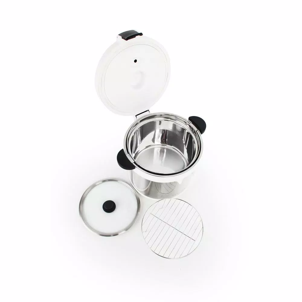 Cookers Tayama 7 Qt. Stainless Steel White Thermal Cooker/Slow Cooker 6 Cookers Tayama 7 Qt. Stainless Steel White Thermal Cooker/Slow Cooker - Image 4