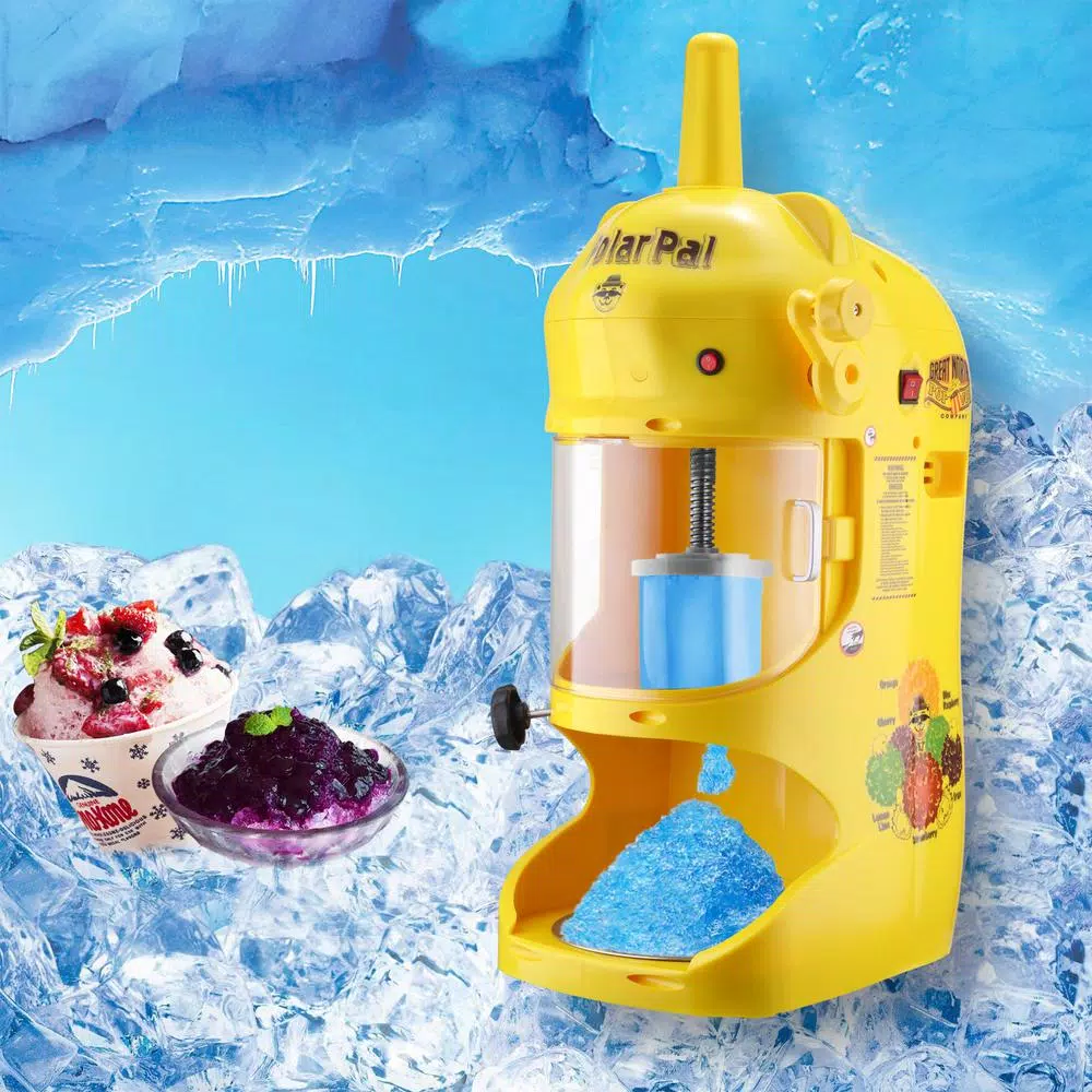 Dessert Makers Great Northern Polar Pal 32 Oz. Yellow Electric Ice Shaver And Snow Cone Machine 7 Dessert Makers Great Northern Polar Pal 32 Oz. Yellow Electric Ice Shaver And Snow Cone Machine - Image 5