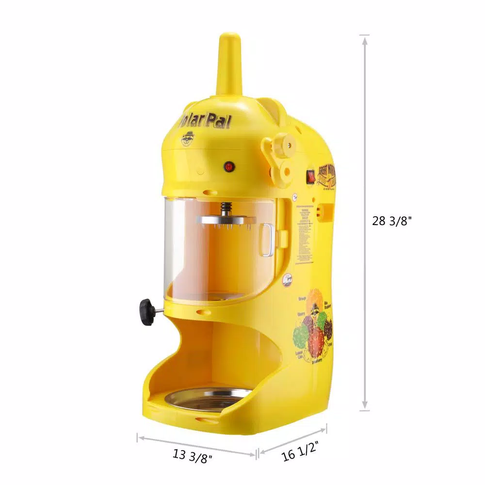 Dessert Makers Great Northern Polar Pal 32 Oz. Yellow Electric Ice Shaver And Snow Cone Machine 4 Dessert Makers Great Northern Polar Pal 32 Oz. Yellow Electric Ice Shaver And Snow Cone Machine - Image 2