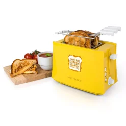 Toasters Nostalgia 4-Slice Yellow Wide Slot Grilled Cheese Toaster 10 Toasters Nostalgia 4-Slice Yellow Wide Slot Grilled Cheese Toaster -Dessert Makers Popular Store yellow nostalgia pop up toasters tcs2 c3 1000